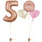 Rose Gold 5th Birthday Balloon Bouquet Set