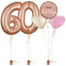 Rose Gold 60th Birthday Balloon Bouquet Set