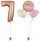 Rose Gold 7th Birthday Balloon Bouquet Set