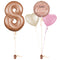Rose Gold 8th Birthday Balloon Bouquet Set
