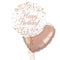 Happy Birthday Rose Gold Balloon Bouquet