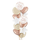 Happy Birthday Rose Gold Balloon Bouquet