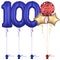 Royal Blue 100th Birthday Balloon Bouquet Set
