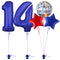 Royal Blue 14th Birthday Balloon Bouquet Set