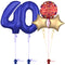 Royal Blue 40th Birthday Balloon Bouquet Set