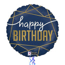 Royal Blue Happy Birthday Balloon Bouquet