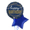 Royal Blue Happy Birthday Balloon Bouquet