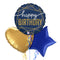 Royal Blue Happy Birthday Balloon Bouquet