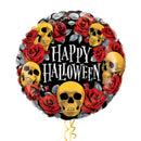 Scary Skulls with Roses Halloween Balloon Bouquet