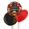 Scary Skulls with Roses Halloween Balloon Bouquet