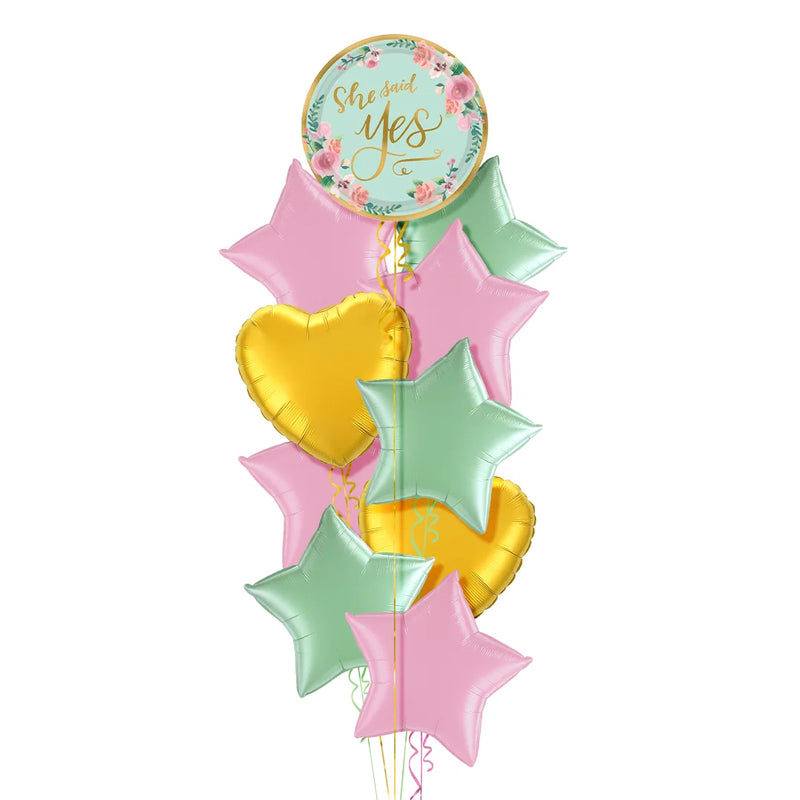She Said Yes Foil Balloon Bouquet