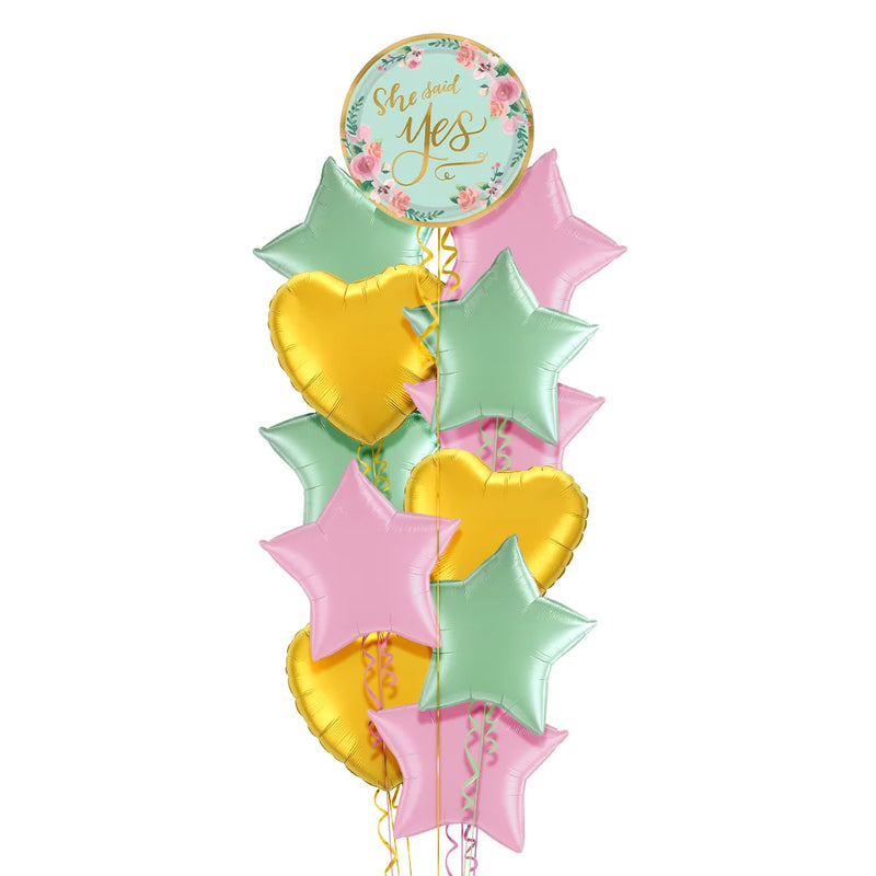 She Said Yes Foil Balloon Bouquet