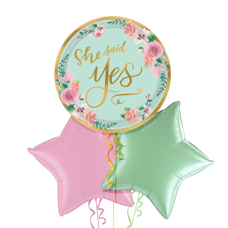 She Said Yes Foil Balloon Bouquet