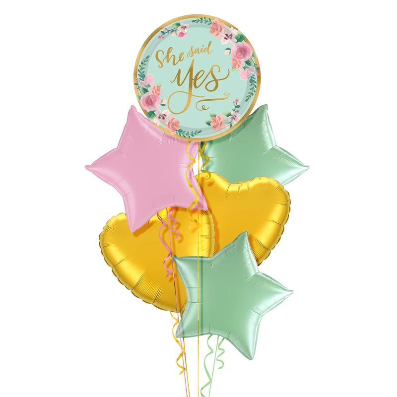 She Said Yes Foil Balloon Bouquet