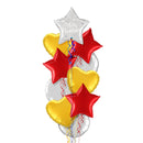Silver Star Merry Christmas Balloon Bouquet