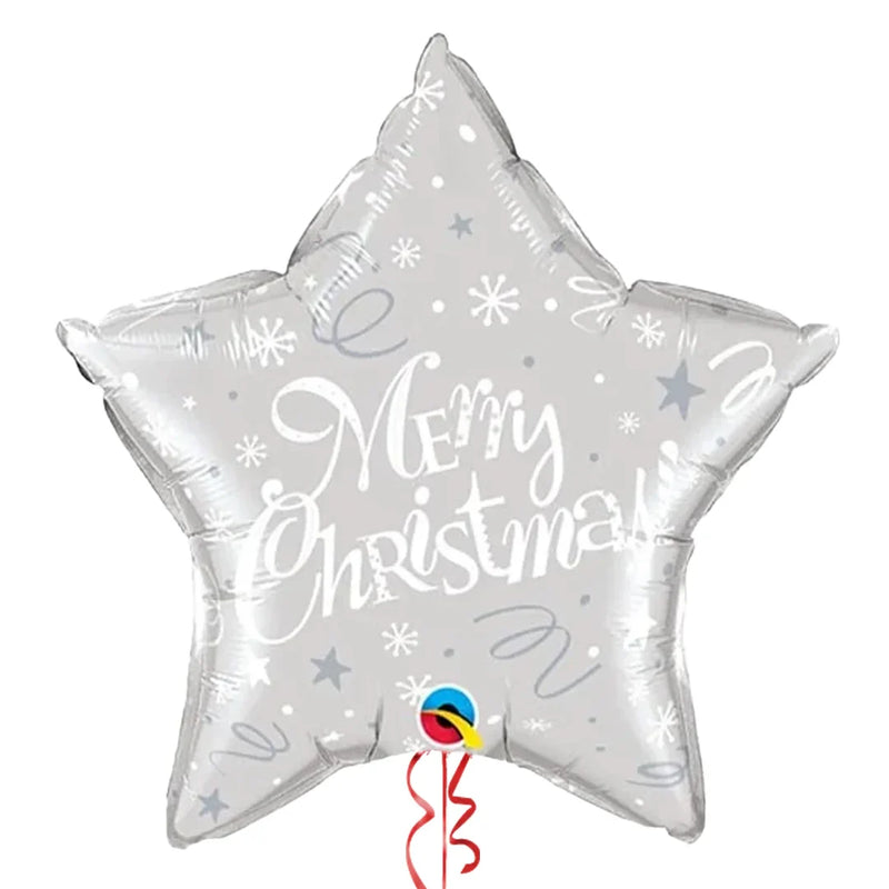 Silver Star Merry Christmas Balloon Bouquet