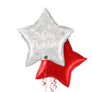 Silver Star Merry Christmas Balloon Bouquet