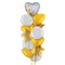 Silver and Gold Anniversary Balloon Bouquet