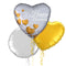 Silver and Gold Anniversary Balloon Bouquet