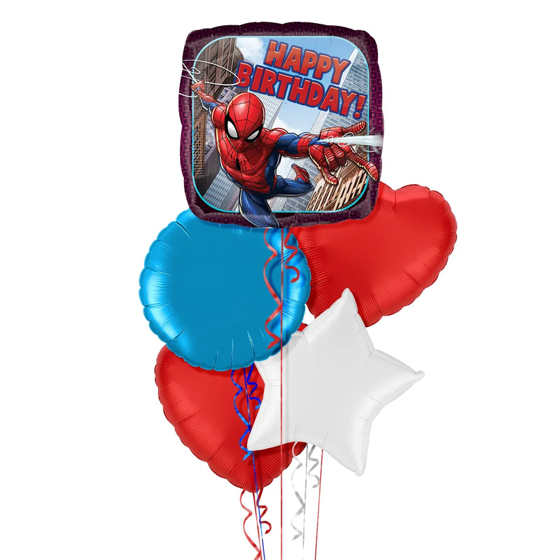 Spiderman Happy Birthday Balloon Bouquet