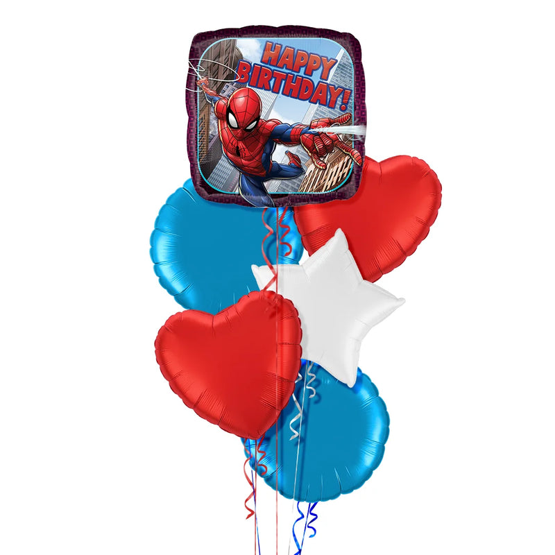 Spiderman Happy Birthday Balloon Bouquet