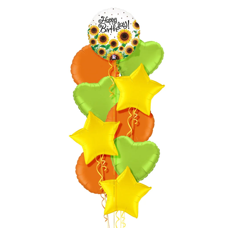 Sunflowers Happy Birthday Balloon Bouquet