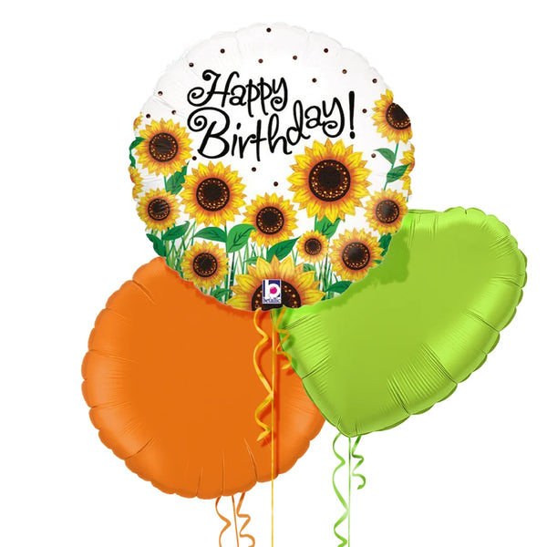 Sunflowers Happy Birthday Balloon Bouquet
