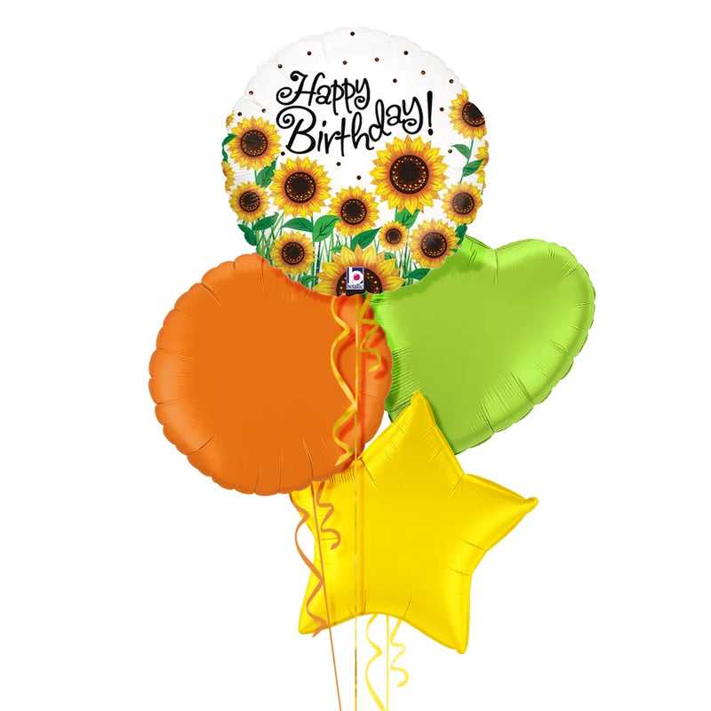 Sunflowers Happy Birthday Balloon Bouquet
