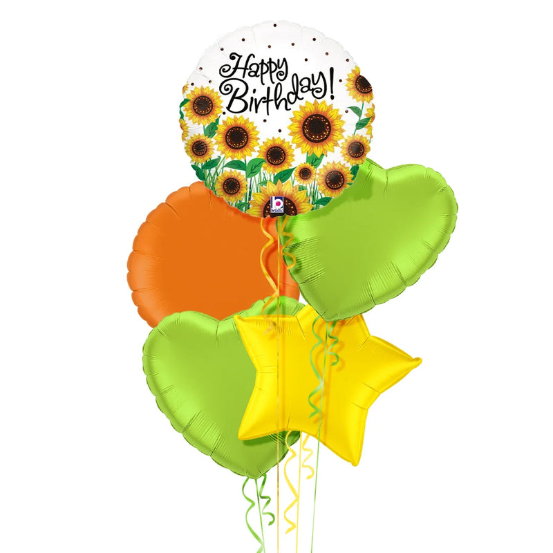 Sunflowers Happy Birthday Balloon Bouquet