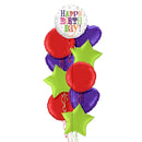 Happy Birthday Super Colours Balloon Bouquet
