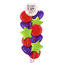Happy Birthday Super Colours Balloon Bouquet