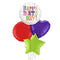 Happy Birthday Super Colours Balloon Bouquet