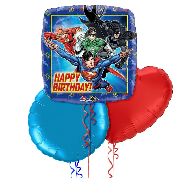 Superman Justice League Happy Birthday Foil Balloon Bouquet