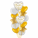 Team Bride Gold Themed Foil Balloon Bouquet
