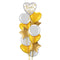 Team Bride Gold Themed Foil Balloon Bouquet