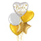Team Bride Gold Themed Foil Balloon Bouquet