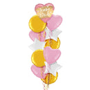 Team Bride Pink Themed Foil Balloon Bouquet