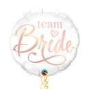 Team Bride White and Rose Gold Foil Balloon Bouquet