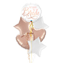 Team Bride White and Rose Gold Foil Balloon Bouquet