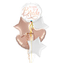 Team Bride White and Rose Gold Foil Balloon Bouquet