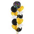 Thank You Classy Gold and Black Balloon Bouquet