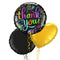 Thank You Classy Gold and Black Balloon Bouquet