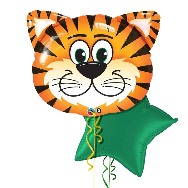Tickled Tiger in Green Jungle Balloon Bouquet