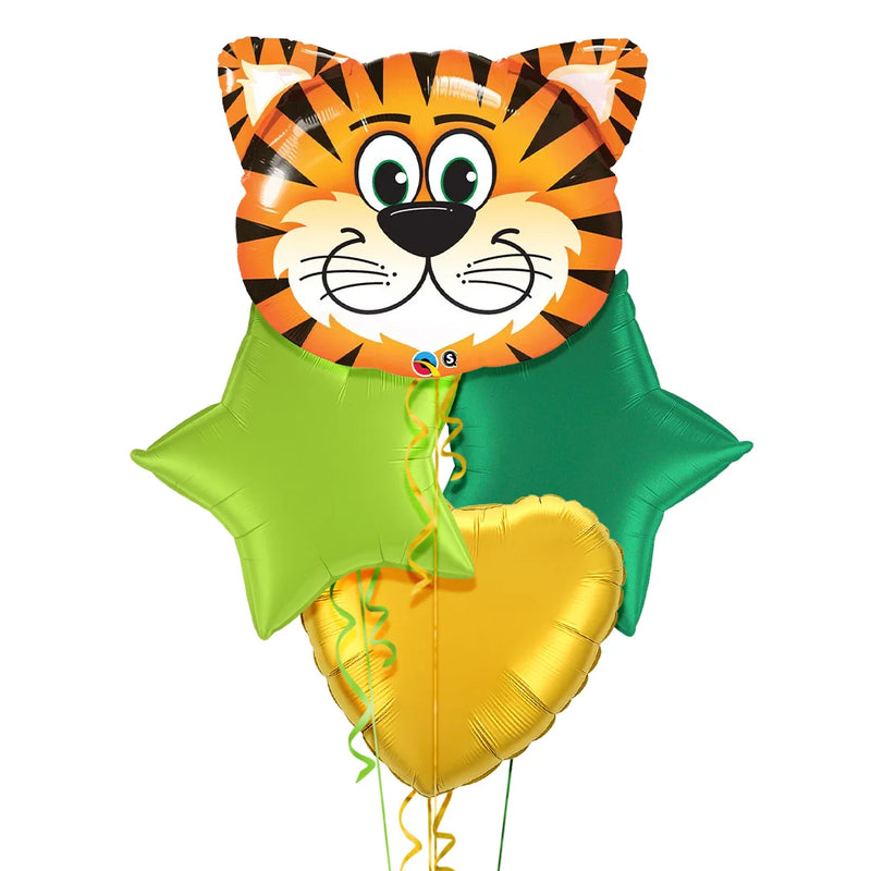 Tickled Tiger in Green Jungle Balloon Bouquet