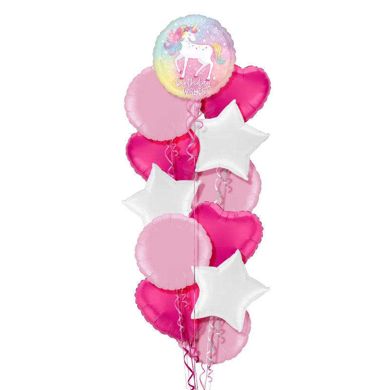 Unicorn Happy Birthday Foil Balloon Bouquet