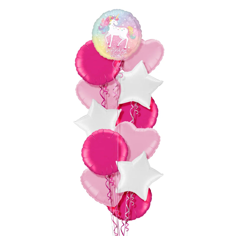 Unicorn Happy Birthday Foil Balloon Bouquet