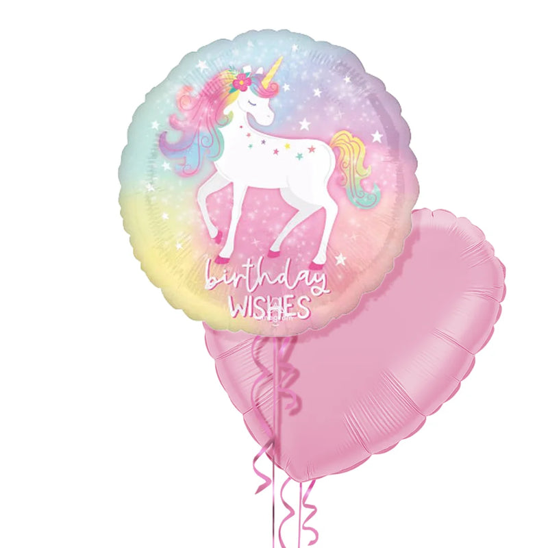 Unicorn Happy Birthday Foil Balloon Bouquet