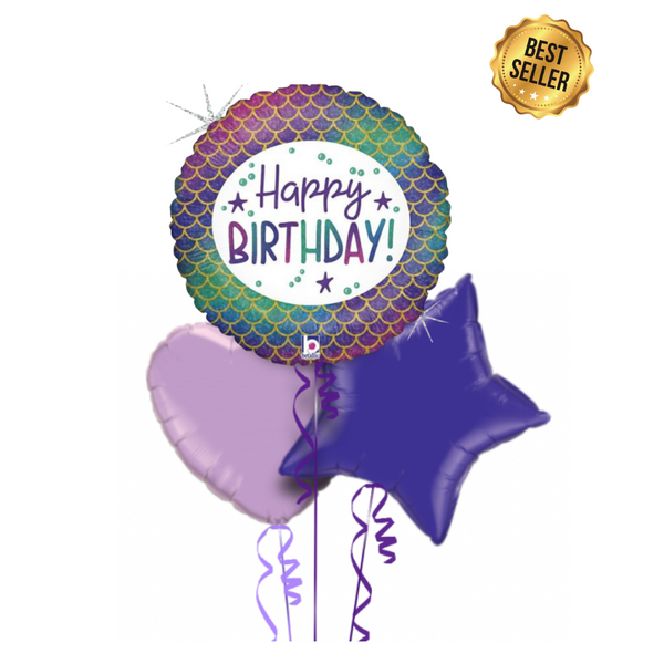 Mermaid Happy Birthday Balloon Bouquet