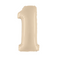 Cream Number Large Shape Balloon