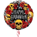 Scary Skulls with Roses Halloween Balloon Bouquet